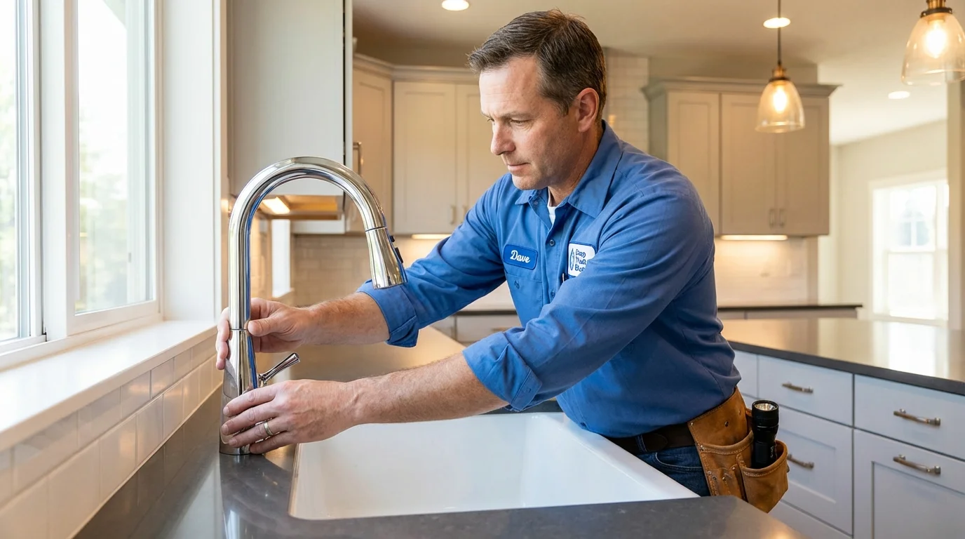 Kitchen faucet installation by Johns Plumbing LLC in Hyrum