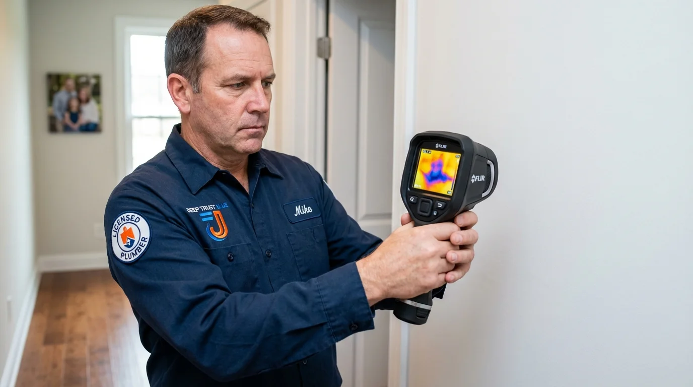 Thermal imaging leak detection by Johns Plumbing LLC in Hyrum